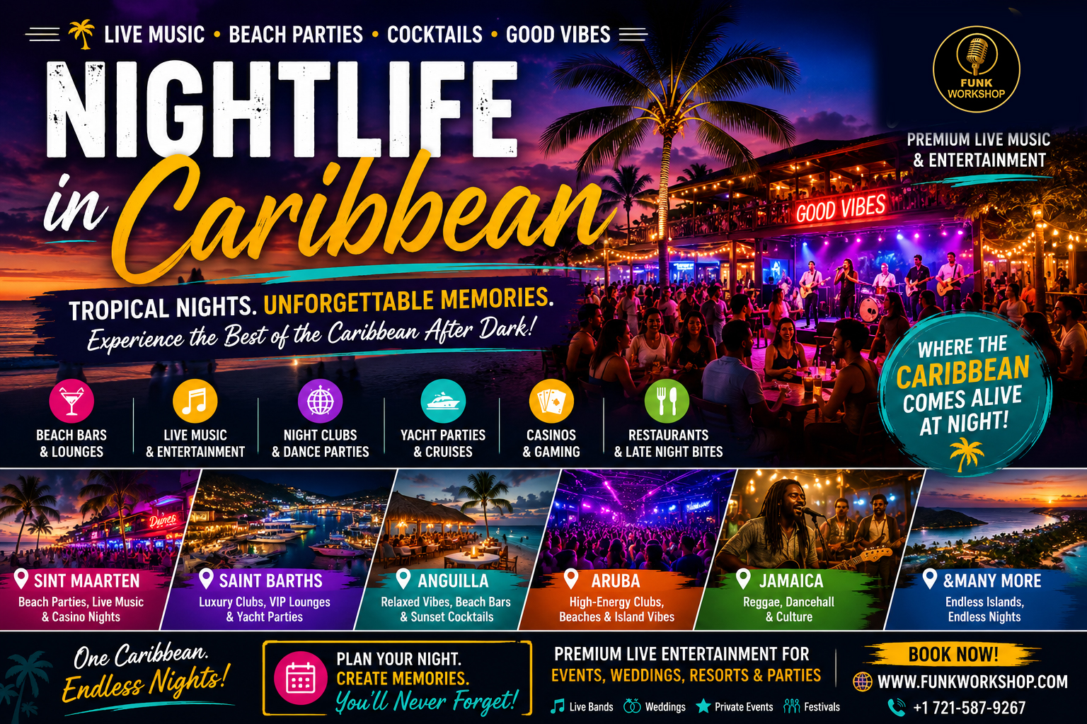 Nightlife in Caribbean